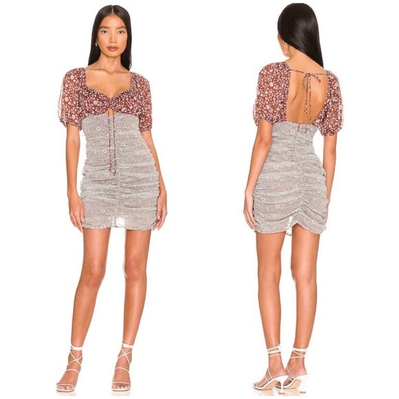 New FREE PEOPLE X Revolve Tessa Dress In Grey size S - Picture 11 of 11